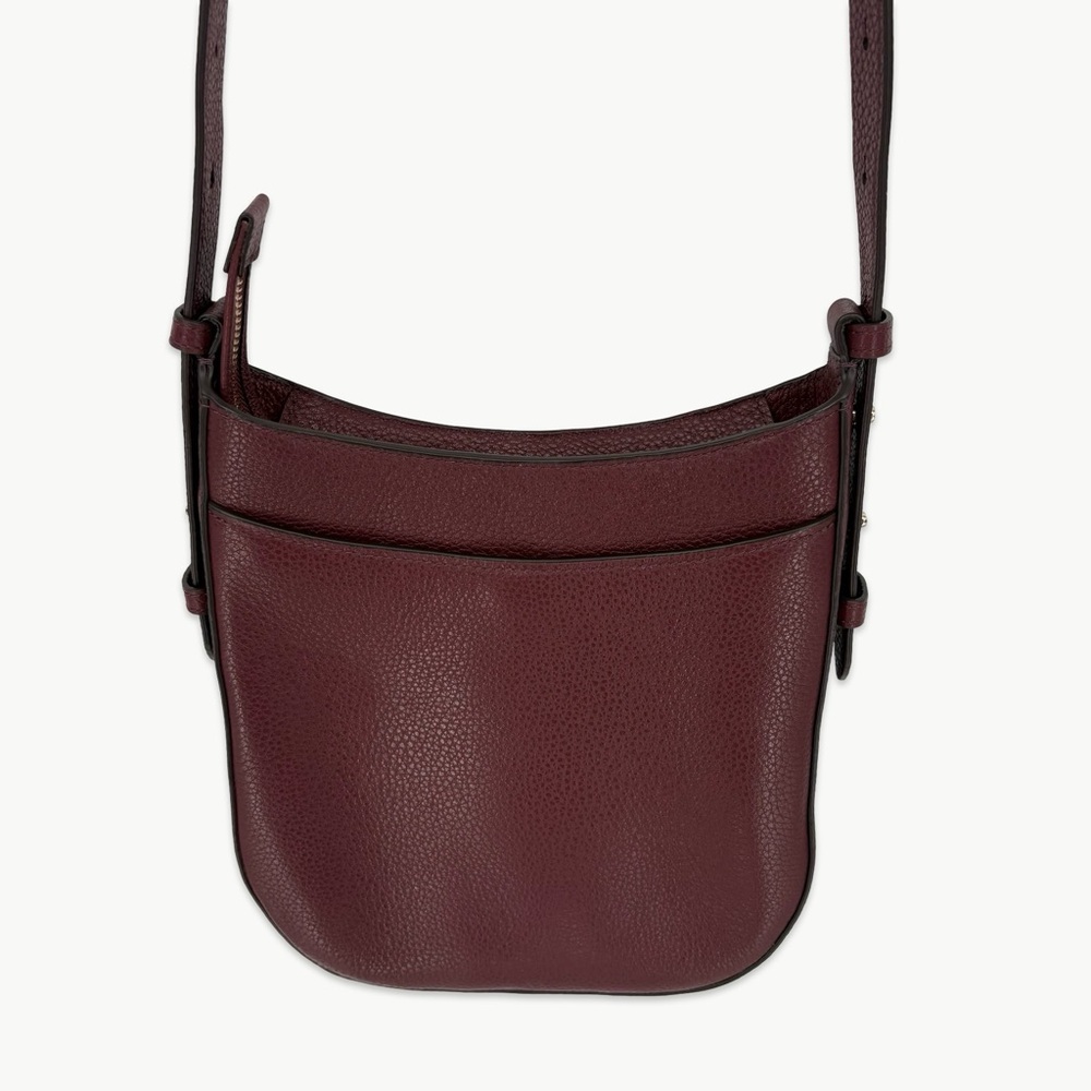 Kate Spade Leila North South Leather Crossbody OS Sherrywood Minimalist Classic - Picture 13 of 16